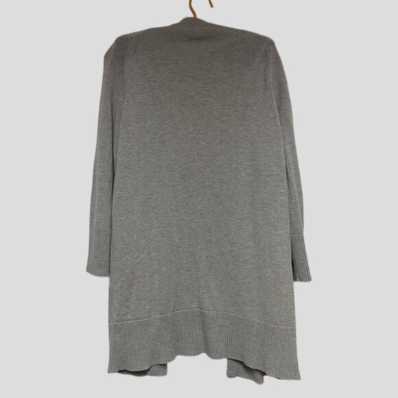 Aritzia Wilfred Free Grey Open Front Draped Long Cardigan Sweater Wool Blend - Picture 4 of 14